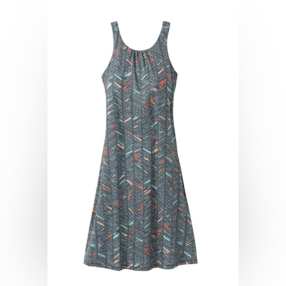 Prana Small Dress built in bra for Yoga Travel Summer Sundress triangle cut out